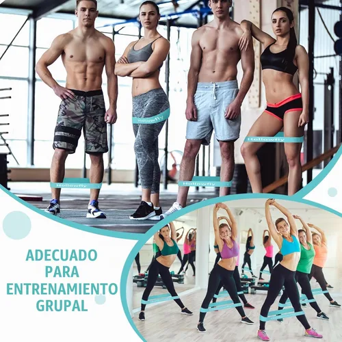 Vista 7 de Hollowfly 12 bandas de ejercicio de látex para entrenamiento de glúteos, bandas de ejercicio elásticas antideslizantes para piernas, sentadillas