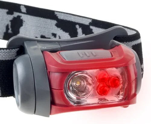 Vista 6 de Wakeman Outdoors - Linterna frontal LED ligera con 3 modos y bombillas CREE de 100 lúmenes (rojo)