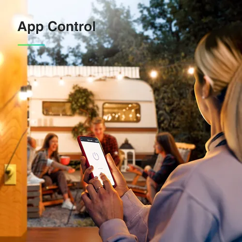Vista 6 de Enchufe inteligente, enchufe de salida WiFi compatible con Alexa Google Home, no requiere concentrador, enchufe de protección contra sobretensiones