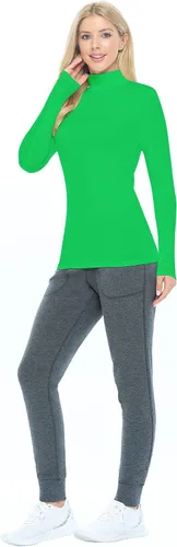 Vista 2 de Natural Uniforms Camiseta de manga larga con cuello alto falso para mujer