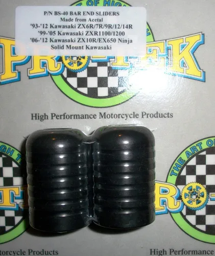Vista 2 de Pro-Tek Kawasaki KLE650 Versys 650 KLE-650 KLE 650 Black Bar Termins - Barra deslizante 2007 2008 2009 2010 2011 2012 2013 2014 2015 2016 2017 2018