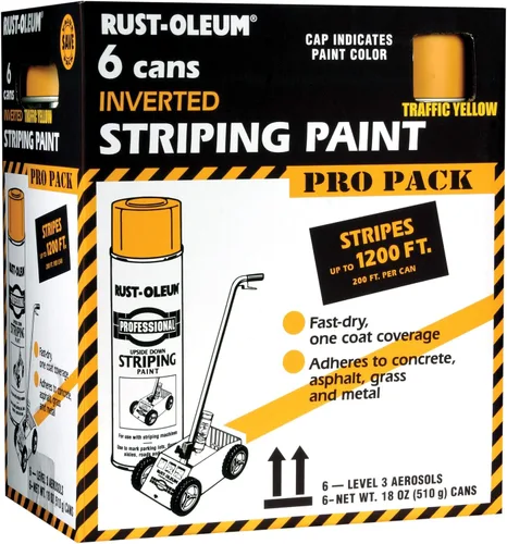 Vista 8 de Rust-Oleum 2578838 Pintura en aerosol profesional de rayas invertidas, 18 onzas, color negro