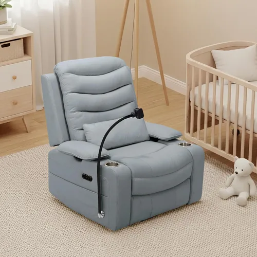 Vista 2 de Olela Power Glider - Silla reclinable para guardería, mecedora giratoria Gris oscuro