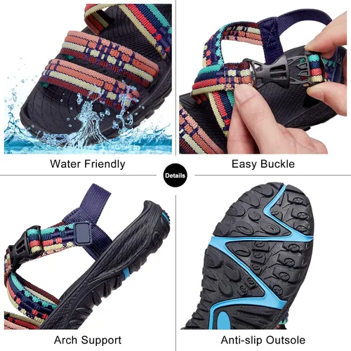 Vista 3 de CAMEL CROWN Women's Hiking Sandals Outdoor Sports Sandals Braided Tape Open Toe Athletics Sandals for Summer Walking