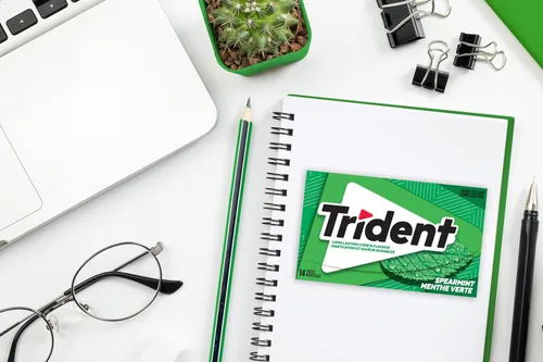 Vista 7 de Trident Trident - Goma de mascar sin azúcar, menta verde, 12