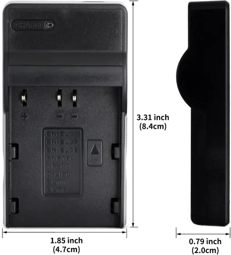Vista 3 de Norifon EN-EL3 Cargador USB para Nikon D100, D100 SLR, D200, D300, D300s, D50, D70, D70s, D80, D90, DSLR D700 y más