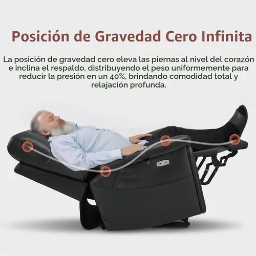 Vista 6 de MCombo 500lbs silla de elevación resistente para ancianos, 28 "asiento Negro