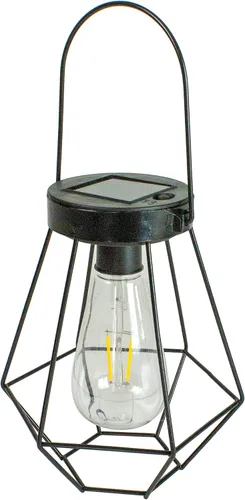 Vista 5 de Northlight Linterna solar colgante al aire libre geométrica negra de 7.5 pulgadas con mango