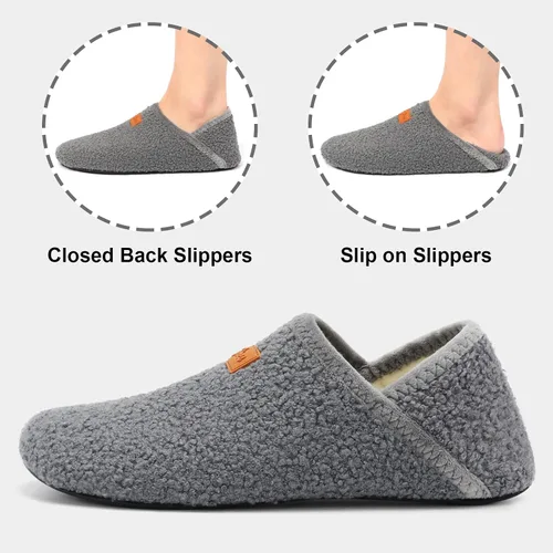 Vista 5 de Fires Pantuflas para hombre y mujer con suela de goma, suaves y ligeras, para usar en casa, antideslizantes, para interiores y exteriores