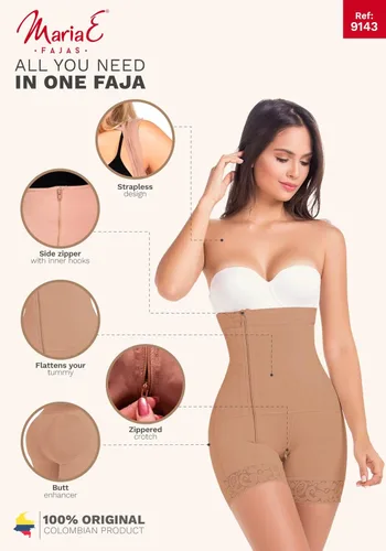 Vista 4 de MARIAE - Body sin tirantes para adelgazar Fajas Colombianas L