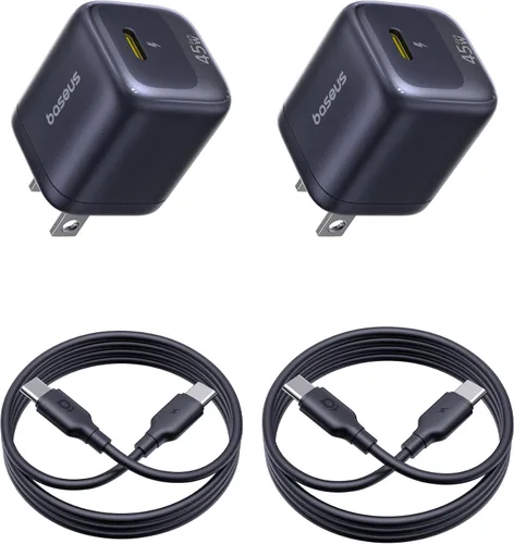 Vista 9 de Baseus Bloque de cargador USB C de 30 W, paquete de 2 cargadores rápidos 30W Gris Oscuro