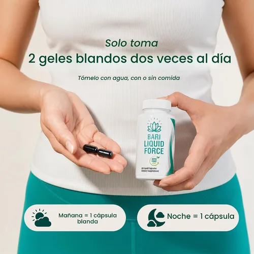 Vista 8 de Multivitamínico post bariátrico con cápsulas blandas líquidas de hierro, 60