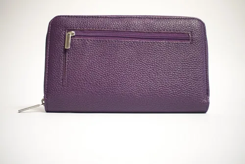 Vista 2 de Cartera, Púrpura, Cartera con cremallera