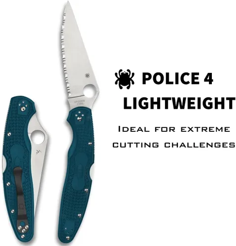 Vista 2 de Spyderco C07FS4K390 Policía 4 Ligero K390