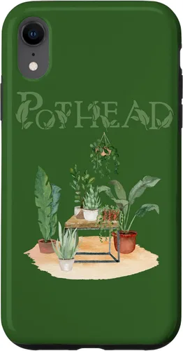 Vista 8 de Carcasa divertida para iPhone 15 Plant Lover Pot Head Green Thumb
