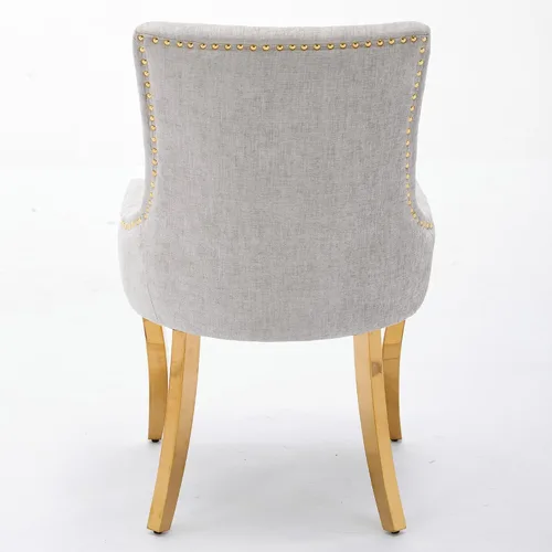 Vista 8 de Sillas de sala de estar cómodas, muebles de dormitorio de granja, sillas de mesa de comedor modernas, juego de 2, sillas laterales tapizadas