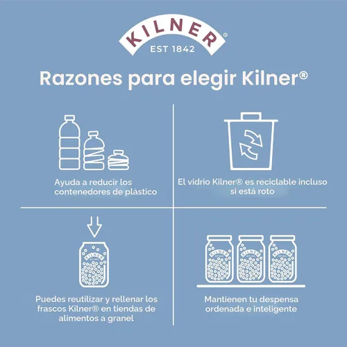 Vista 11 de Kilner 0025.899 - Juego de tarros de desayuno, 0,35 litros