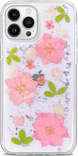 Vista 22 de Abbery - Funda diseñada para iPhone 12/12 Pro con purpurina, transparente y linda con diseño de mariposa, correa para la muñeca, brillante