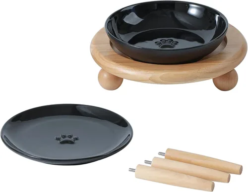 Vista 21 de Havniva Cuencos elevados para gatos, juego de cuencos de comida y agua para Blanco