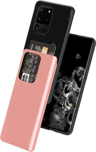 Vista 9 de GOOSPERY Sky Slide - Funda para Samsung Galaxy S20 Ultra (2020) de doble capa con tarjetero y cartera (dorado)