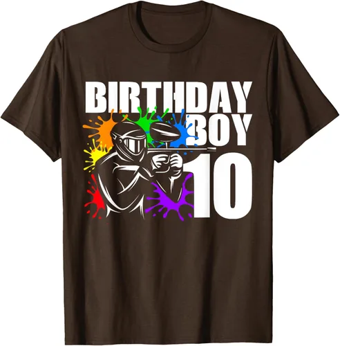 Vista 5 de Camiseta de 10 años de antigüedad, fiesta de cumpleaños para niños, Negro, S