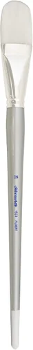 Vista 11 de Silver Brush 1503-6 - Cepillo Taklon blanco con mango largo, filbert, tamaño 6
