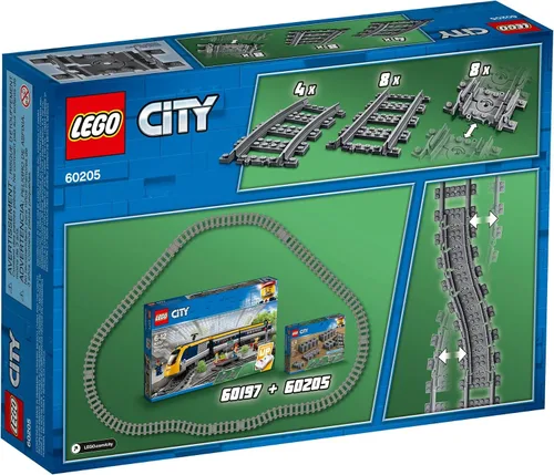 Vista 3 de LEGO City Tracks - Juego de expansión de vías de tren - 20 piezas adicionales compatibles con nuestros juegos - 8 pistas rectas, 4 curvas y 8 pistas