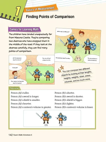 Vista 8 de Ryans Math 6 Basics of Measurement. Common Core Math, Comic Books & Workbook, Ages 6-8, Grade 1-2. Makes Kids Love & Enjoy Math