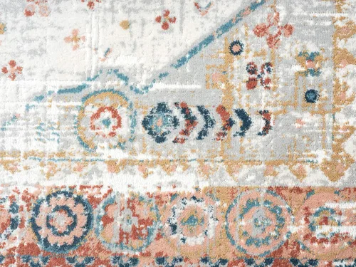 Vista 8 de Abani Alfombra de sala de estar gris y multicolor envejecida, 7 pies 9 pulgadas x 10 pies 2 pulgadas (8 x 10), estilo antiguo, no desprende pelusa