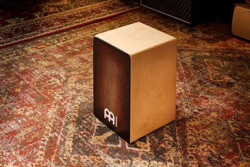 Vista 4 de Cajon Box Drum con cuerdas internas para efecto de trampa, Espresso Burst, no fabricado en China, 100% abedul báltico, serie Woodcraft, 2 años