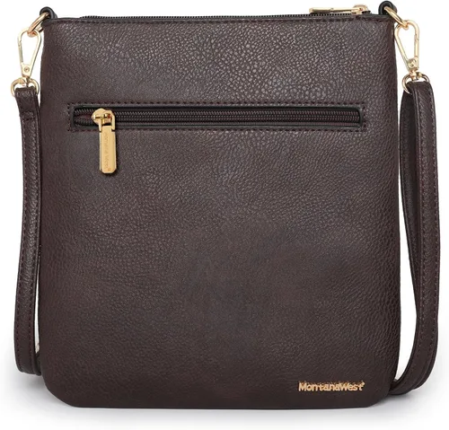 Vista 4 de Montana West Bolsos cruzados para mujer con múltiples bolsillos y correa ajustable