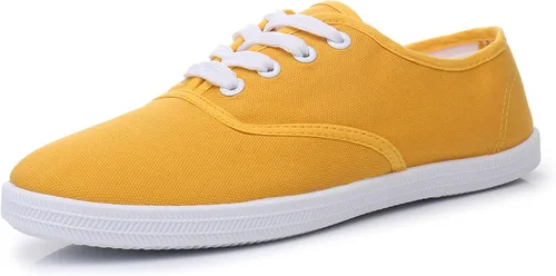 Vista 7 de VenusCelia - Tenis de lona con agujetas Rainbow para mujer Negro (Allblack)