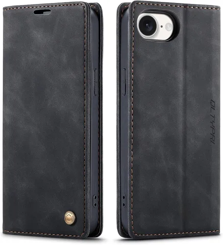 Vista 104 de QLTYPRI Para iPhone Air Case Wallet Con Tarjetero, Vintage PU Cuero Kickstand Cierre Magnético A Prueba De Golpes Folio Libro Funda Para IPhone 17