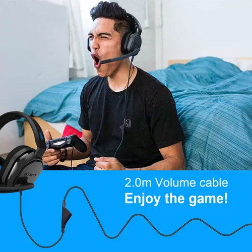 Vista 7 de Saipomor Cable de repuesto para auriculares A40 TR con control de volumen compatible con auriculares Logitech Astro A10 A30 A40 A40tr A50, funciona