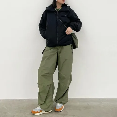 Vista 2 de Pantalones cargo holgados para mujer, de cintura baja, holgados, de pierna ancha, con cordones de cincha, pantalones deportivos hippie, ropa de calle