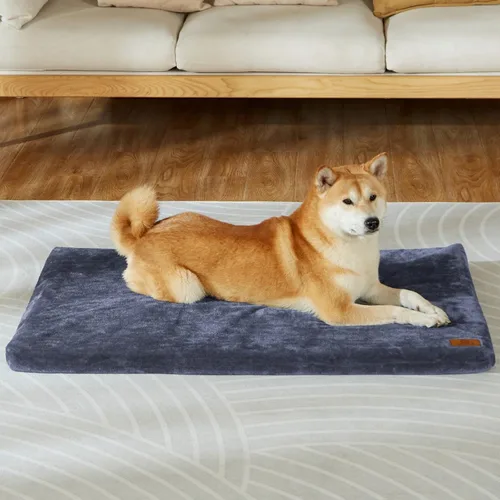 Vista 10 de LIORCE Cama para perros pequeños, almohadilla para jaula para cachorros con funda extraíble lavable y forro impermeable, tapete de espuma