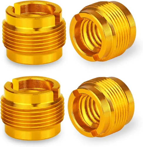 Vista 9 de 2 adaptadores de color dorado para micrófono HyperX QuadCast, Blue Yeti, Rode, Razer, Shure y la mayoría de micrófonos USB, montaje de choque