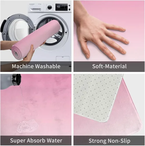 Vista 4 de OOZ Absorbente y antideslizante, adecuado para entradas de interiores y exteriores, remolino dorado de purpurina sobre un tapete de baño de franela