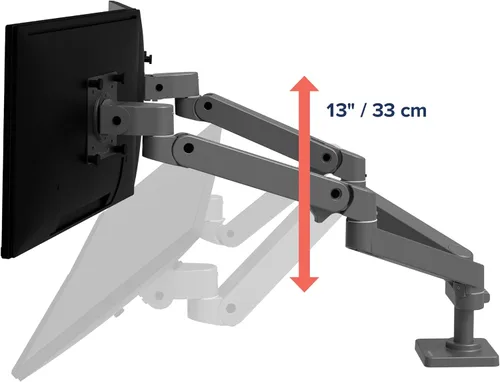 Vista 6 de Ergotron Brazo de monitor dual LX Pro Premium actualizado, soporte de escritorio VESA - para 2 monitores de hasta 27 pulgadas, 4 a 20 libras cada