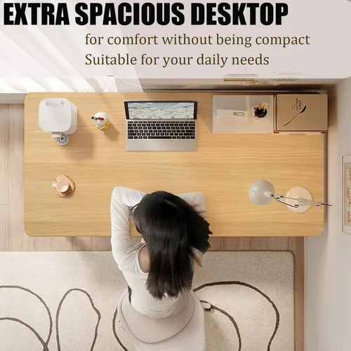 Vista 2 de Escritorio de Computadora de Estilo Moderno Simple para Oficina en Casa, Mesa de Escritura Pequeña de 47.2 Pulgadas para Escritorio o Dormitorio