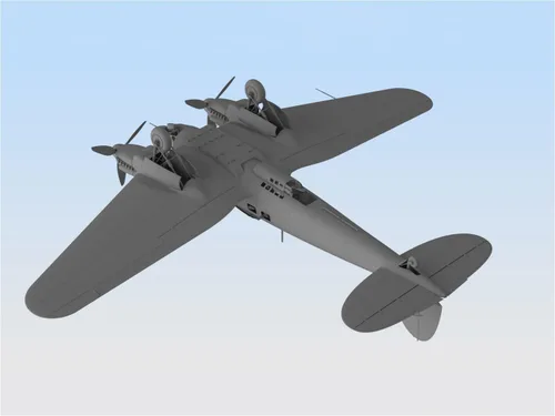 Vista 3 de ICM ICM48263 148-He 111H-16, bombardero alemán de la Segunda Guerra Mundial