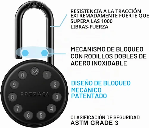 Vista 2 de Candado de combinación electrónica con llave de respaldo, Adecuado para uso al aire libre y de trabajo pesado, Resistente al agua, IP65 a prueba