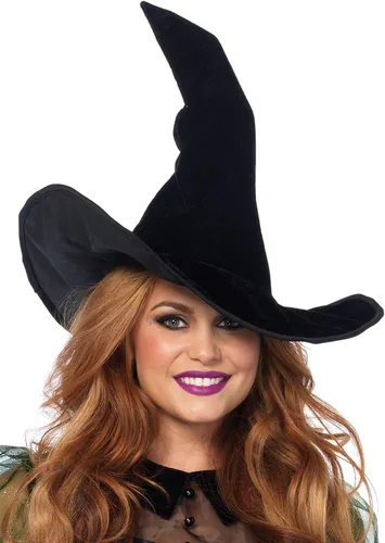 Vista 3 de Leg Avenue Disfraz de bruja Darling Spellcaster de 3 piezas para mujer con vestido, cinturón, sombrero, Negro