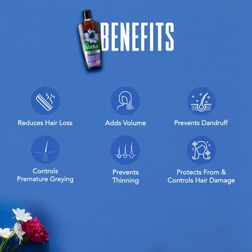 Vista 4 de Dabur Vatika Ayurveda - Aceite enriquecido con semillas negras para el cuidado completo del cabello, 6.8 fl oz / 6.76 fl oz