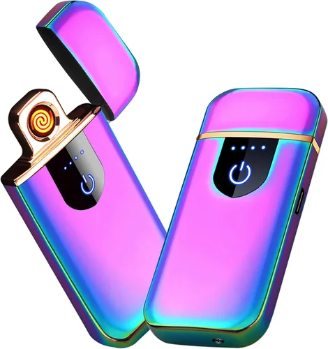 Vista 9 de Encendedor electrónico, encendedor eléctrico inteligente, mini encendedor recargable USB con ignición táctil de doble lado, encendedor sin llama a