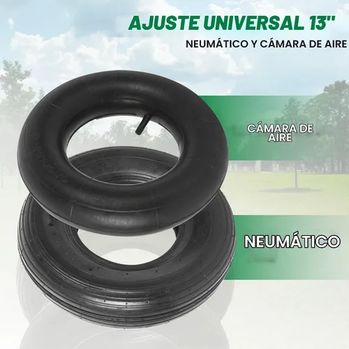 Vista 6 de Juego de 2 conjuntos de neumáticos neumáticos de repuesto 4.00-6 y cámaras de aire - Neumáticos y tubos universales de 13" compatibles