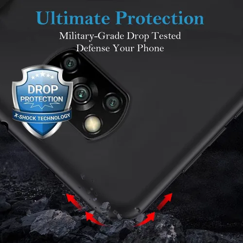Vista 5 de Funda de teléfono personalizada para Xiaomi Poco X3 NFC/Poco X3 Pro, funda protectora de TPU suave contra arañazos, color negro
