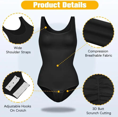 Vista 3 de VVX Body para mujer Control de abdomen, sin costuras, de compresión, levantamiento de glúteos, moldeadores
