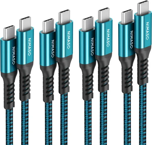Vista 8 de NIMASO Paquete de 4 cables USB C a USB C de 60 W [10 pies+6.6 pies + 3.3 pies + 1 pie], cable de carga USB tipo C compatible con Samsung Galaxy