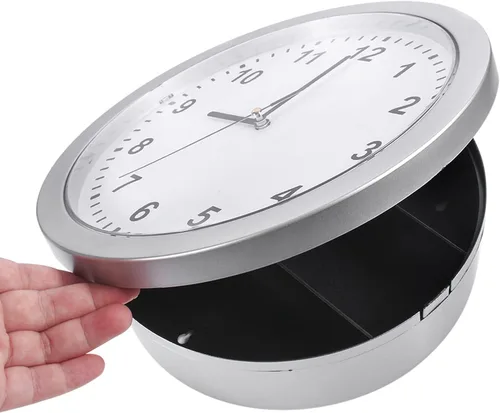 Vista 5 de Reloj-, oculto reloj de pared secreto- caja de contenedores para efectivo, joyas, objetos de valor, almacenamiento de efectivo Defult